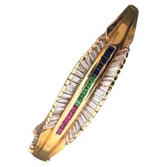 Retro 18kt Solid gold Bangle Bracelet 