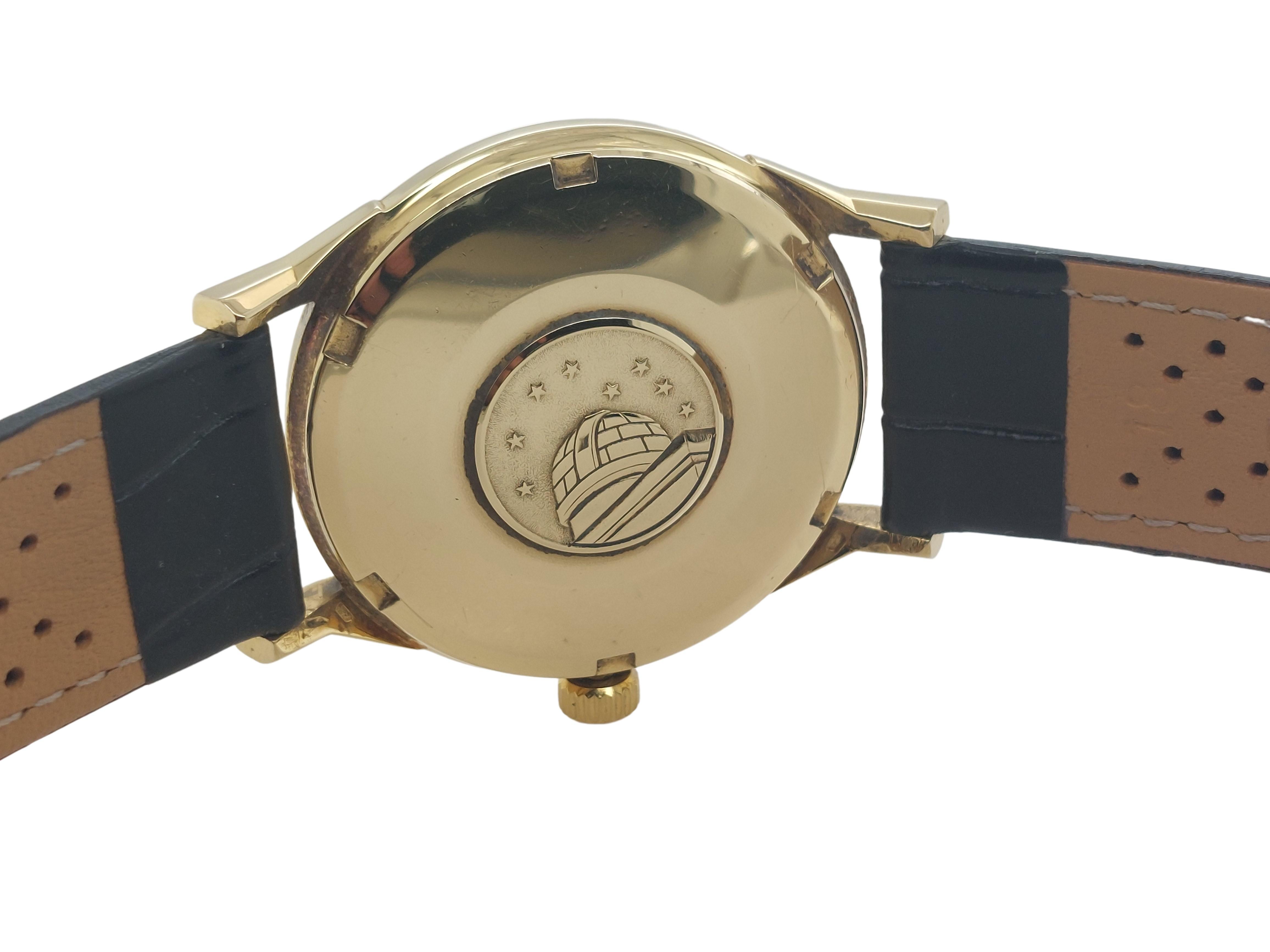18kt Solid Gold Omega Constellation Chronometer Officially Certified, Cal 561 For Sale 10