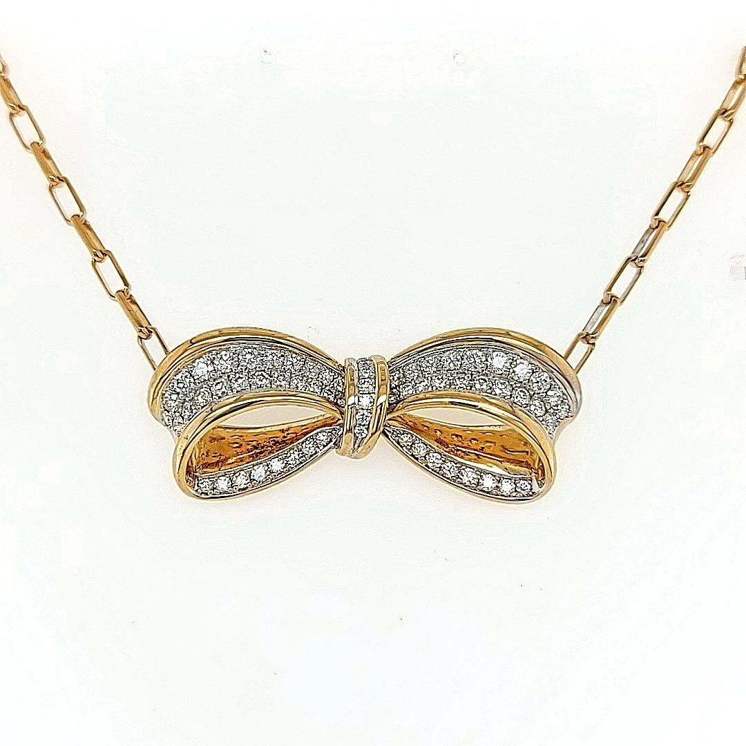 rhinestone bow necklace