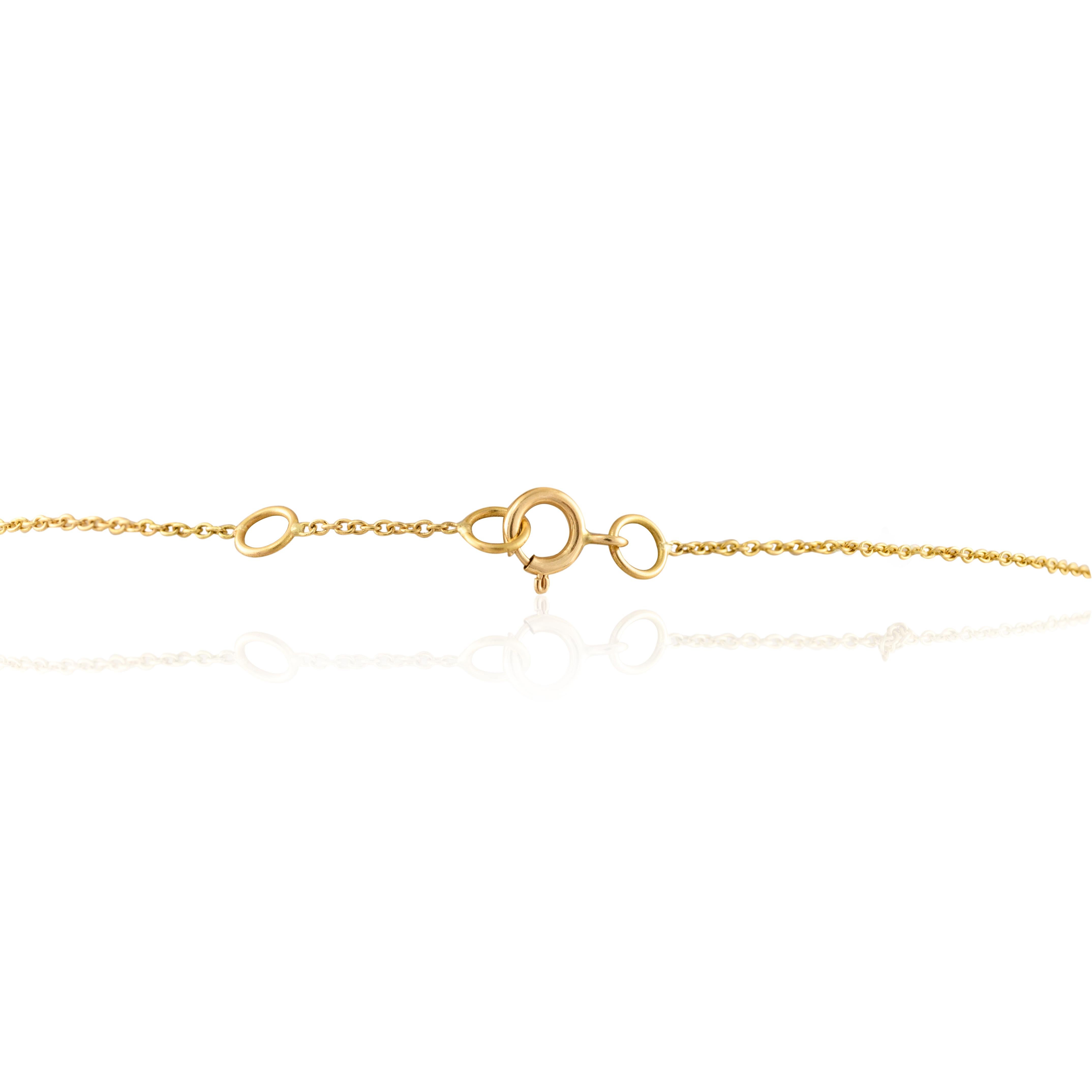 18kt Solid Yellow Gold 1 CTW Diamond Lariat Necklace, Gift For Her Christmas For Sale 1