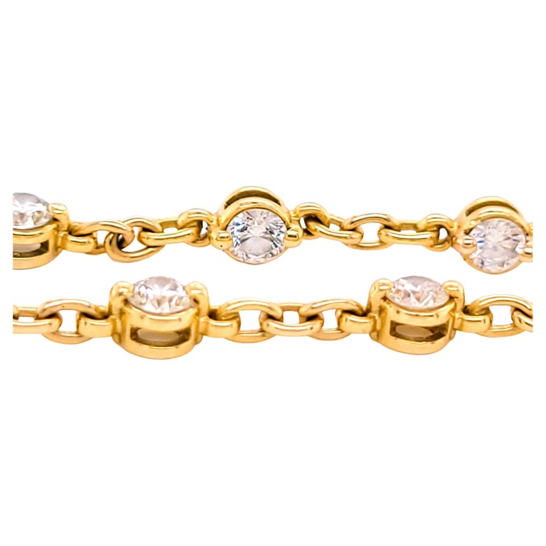18kt Solid Yellow Gold Collection Hearts and Arrows Diamond Station