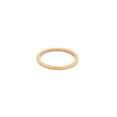 18kt Solid Yellow Gold Round Cut Peridot Stackable Band Ring