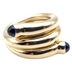 Vintage 18KT Tiffany & Co. x Jean Schlumberger Cabochon Sapphire Wrap Ring