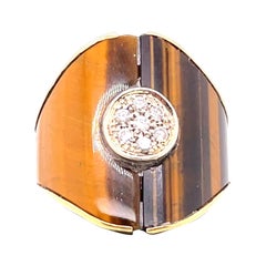 Vintage 18kt Tigers Eye Ring
