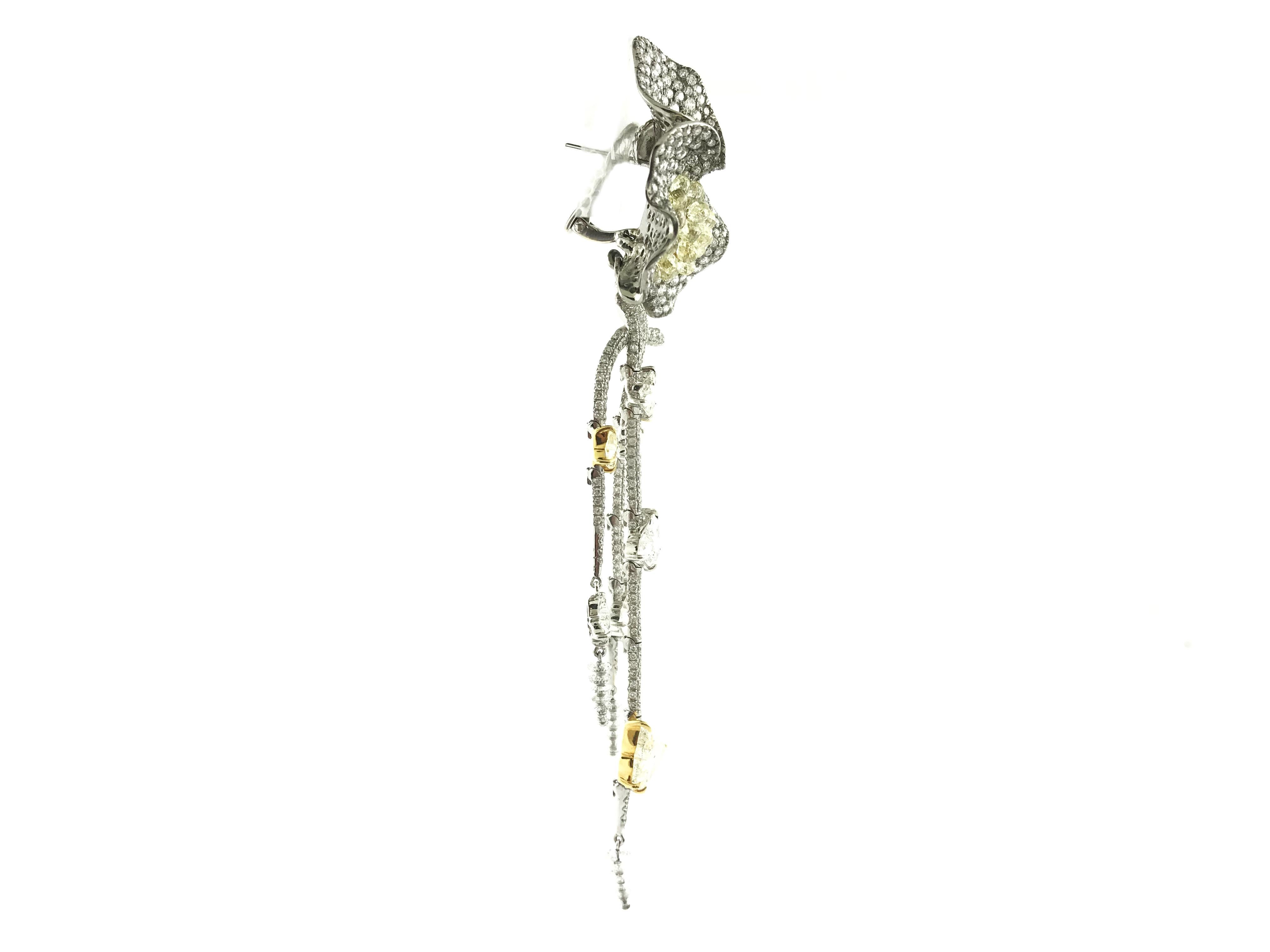 From our award winning COUTURE line. Designed by Samir Bhansali, this one of a kind detachable earring is made using titanium, a material that is considered avant garde and is known to be as light as a feather. Titanium is difficult to work with, so