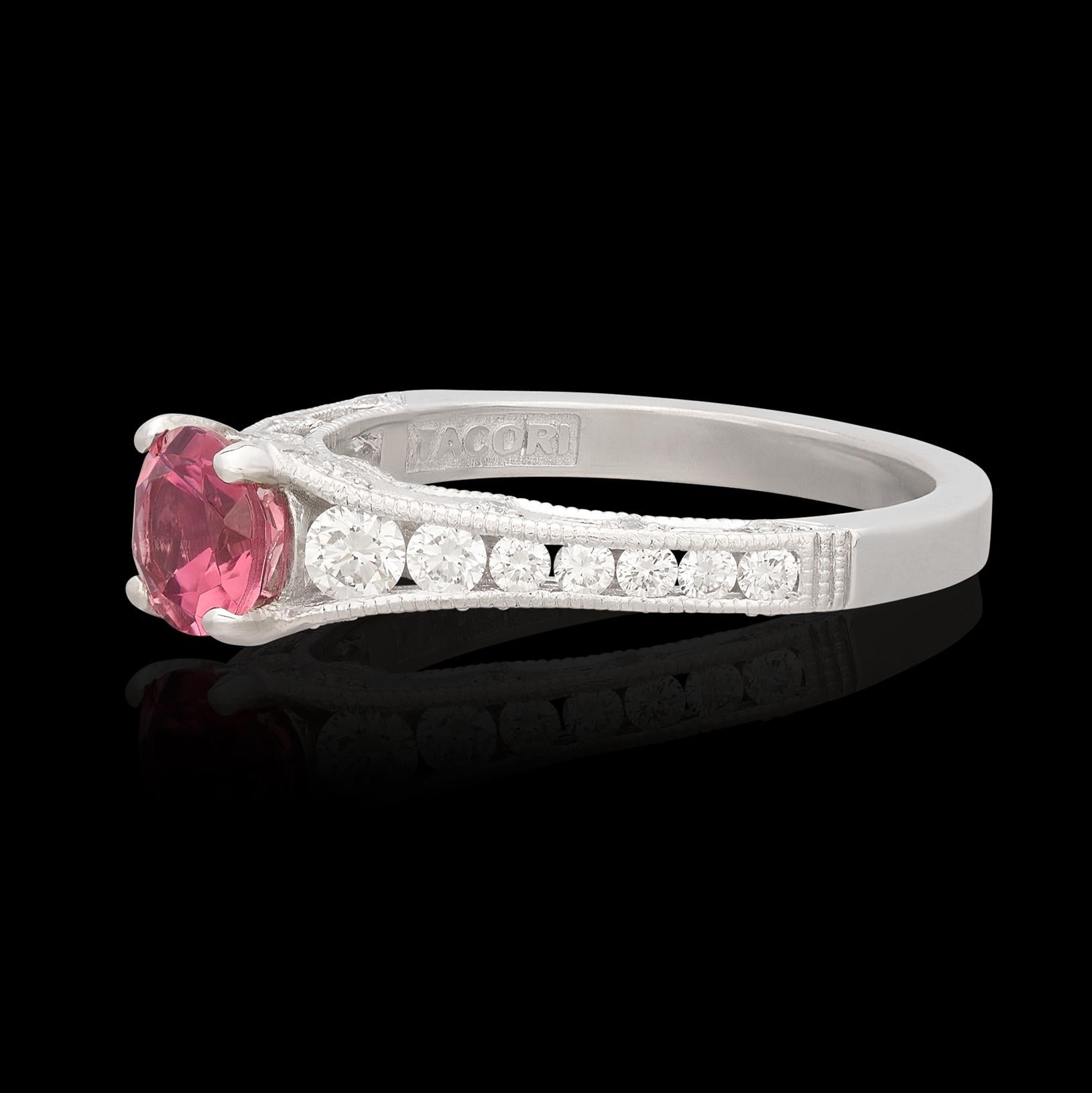 Ring aus 18 Karat Turmalin und Diamanten von Tacori im Zustand „Hervorragend“ im Angebot in San Francisco, CA