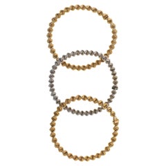 18Kt Two Tone Carlo Weingrill Set of Three Rolling Bracelet