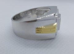 18kt Two-Tone Gold Invisible Diamond Mens Ring, .75cttw, 19.1 grams