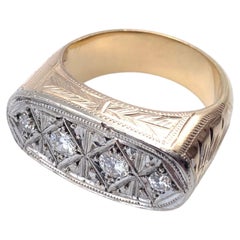 18KT Two-Toned Men's Diamond Ring