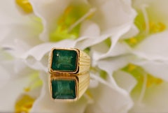 18kt Unisex Emerald Ring