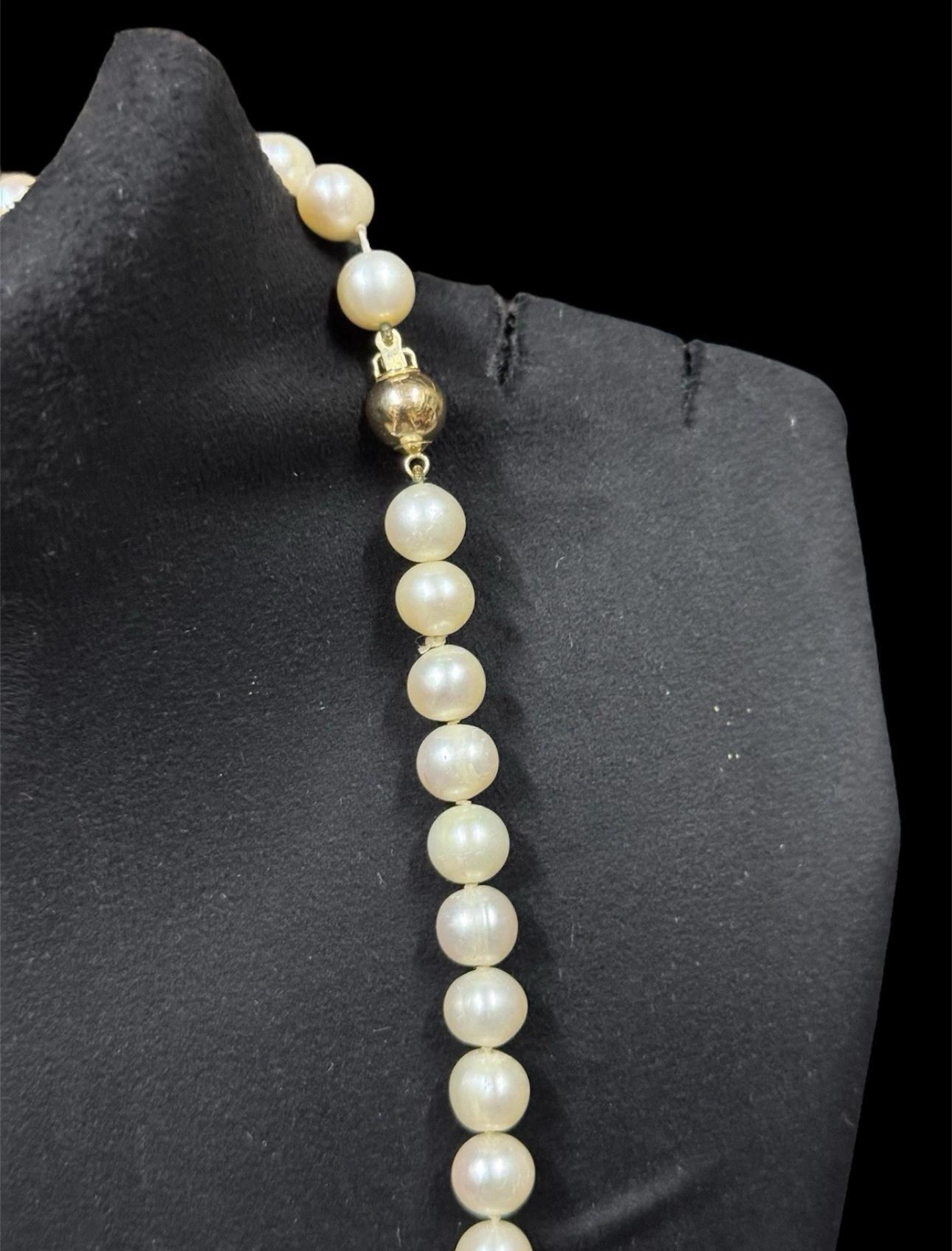 Orecchini UNOAEERE 18KT CON chiusura in oro 14kt Collana di perle coltivate di qualità. in vendita 5