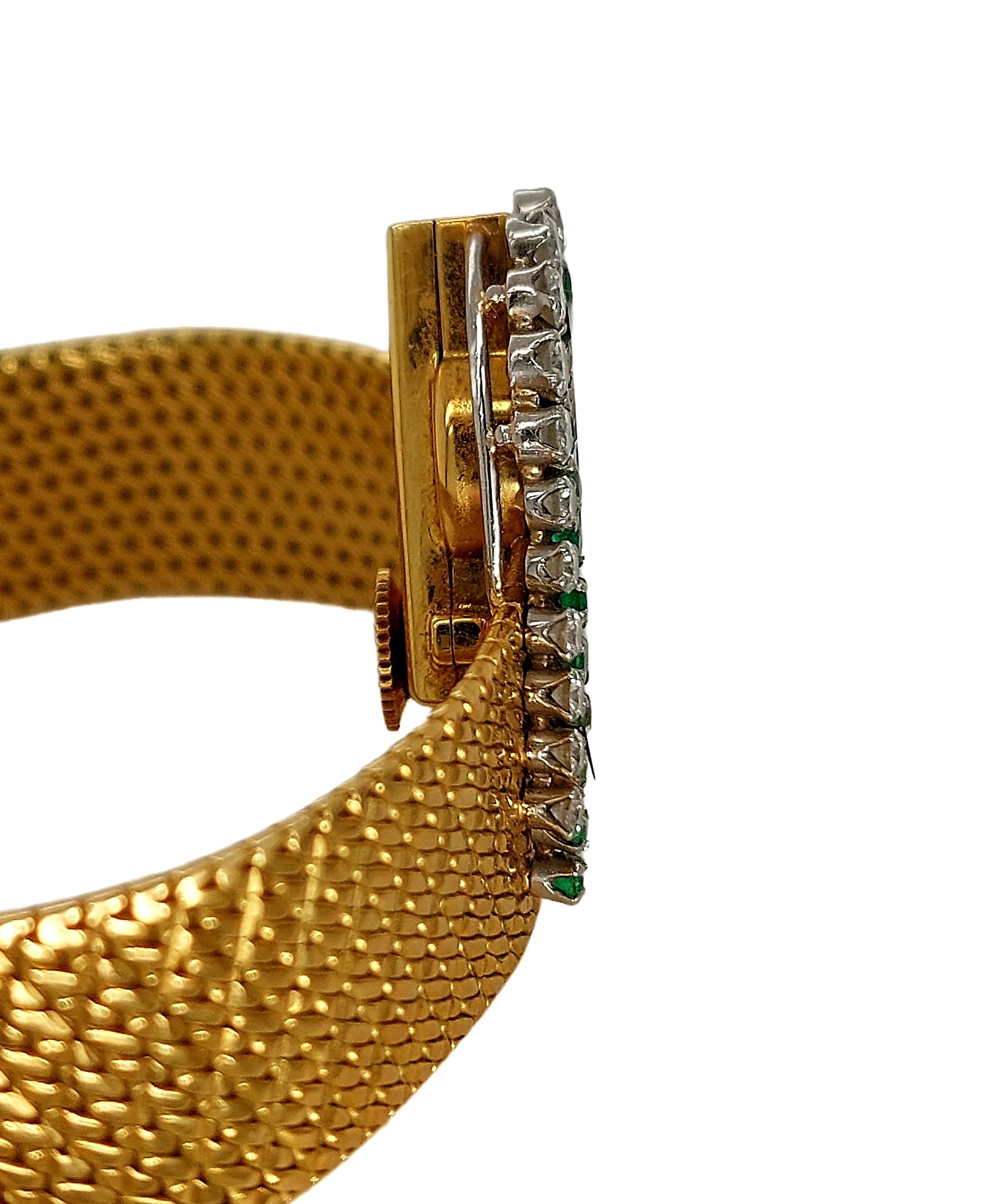 Orologio con bracciale Vacheron Constantin Geneve 18 carati con movimento a baguette piccolissimo in vendita 4