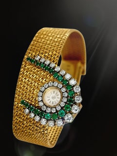 Reloj de pulsera Vacheron Constantin Geneve de 18 quilates con movimiento Baguette más pequeño