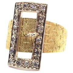 18KT Vintage Diamond Buckle Ring