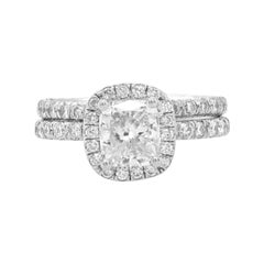 18kt Wg Wedding Two Ring with 1.05cts & 1.30cts Diamonds
