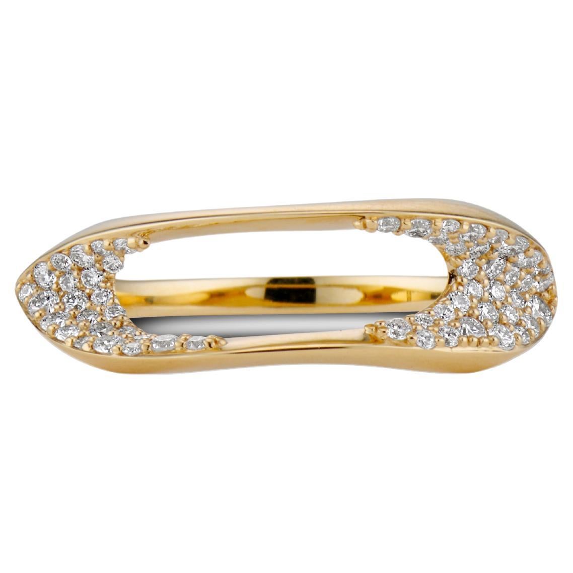 JV Insardi, bague en diamant blanc 18 carats en vente