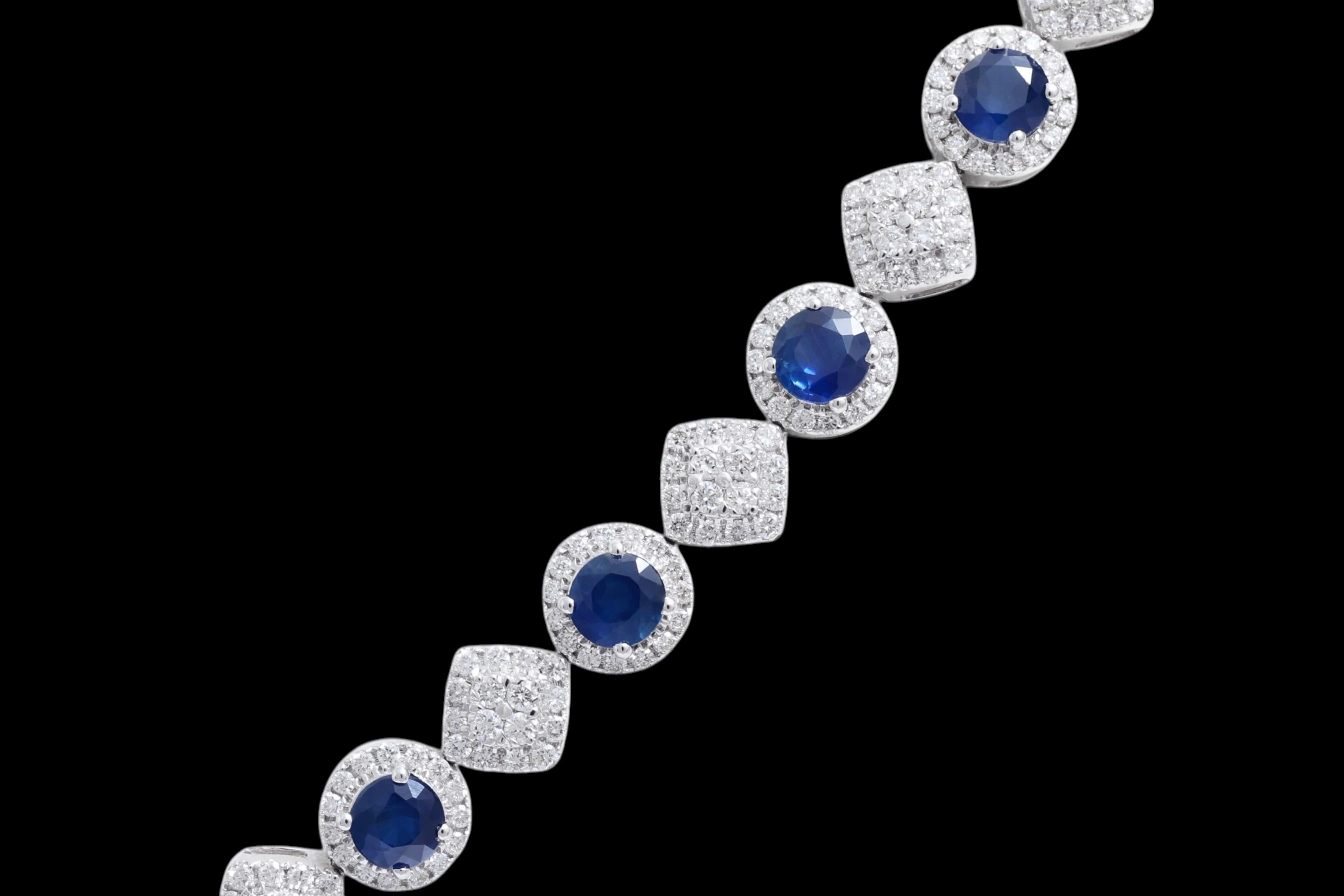 Atemberaubende 18kt Weißgold 11,35ct Sapphire & 6,2 ct Diamanten Tennis Halskette

Saphir: 11.35ct

Diamanten: 1049 Diamanten im Brillantschliff 6,2ct

Material: 18kt Weißgold

Abmessungen: 44 cm lang (kann auf Anfrage angepasst