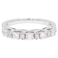 18 Karat White Gold 5 Natural Diamond Luxurious Wedding Band R054642