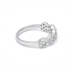 Natural Diamonds 0.80 cts 18KT White Gold Modern Engagement Ring