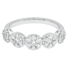 Natural Diamonds 0.80 cts 18KT White Gold Modern Engagement Ring
