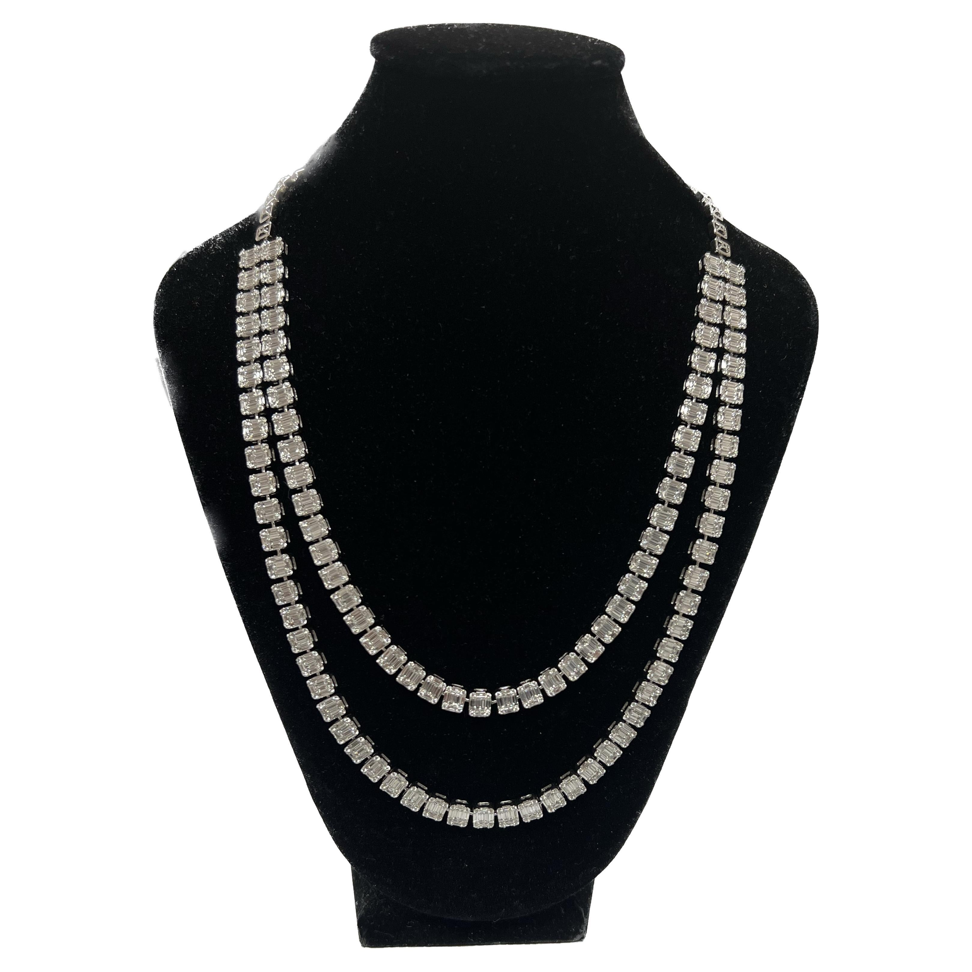 Beautiful Miracle Shine 2 Layered Diamond Necklace for women under 60K -  Candere by Kalyan Jewellers