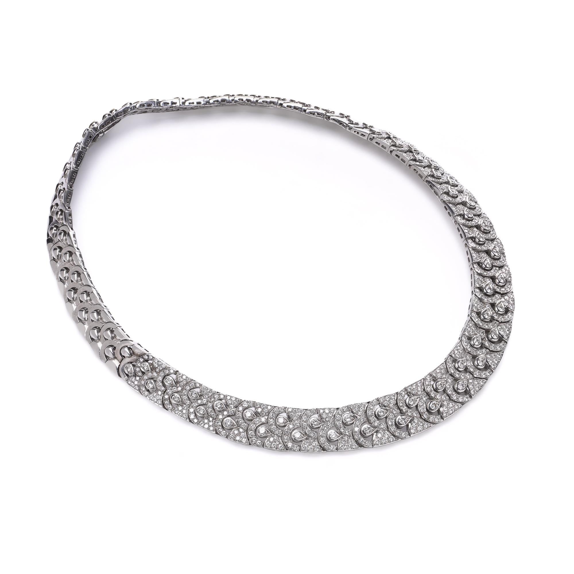 De las mujeres 18kt White Gold and 8.50 ct. Diamond Necklace en venta
