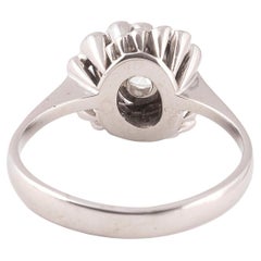 18kt White Gold and Diamond Cluster Ring Circa 1975