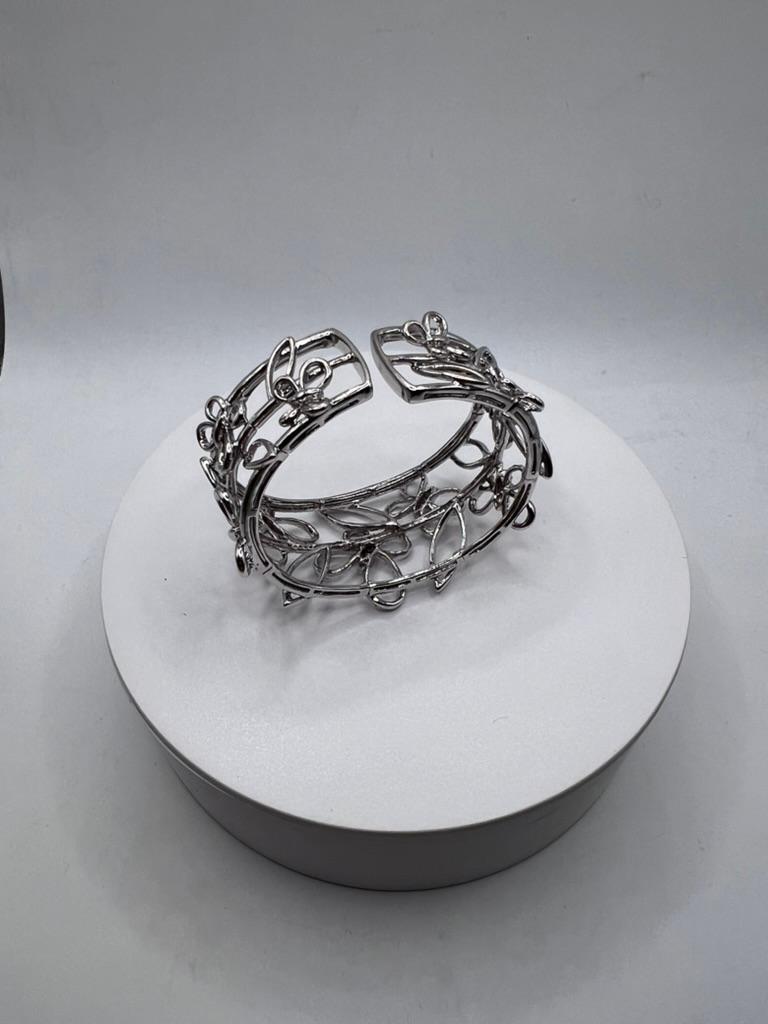 18kt Weißgold und Pavé-Diamanten Schmetterlings-Armband für Damen oder Herren