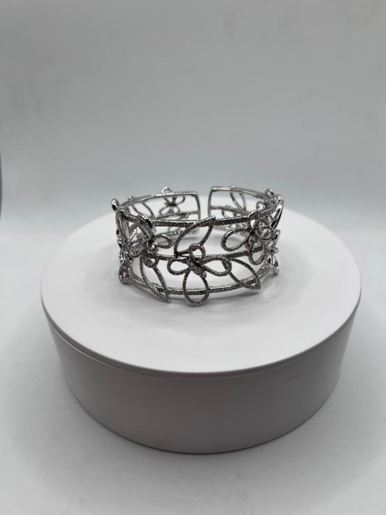 18kt Weißgold und Pavé-Diamanten Schmetterlings-Armband 1