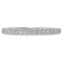 18KT White Gold and Round Cut Diamond Eternity Band Ring