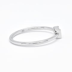 Natural Diamond 0.18 cts 18 Karat White Gold Stackable Ring