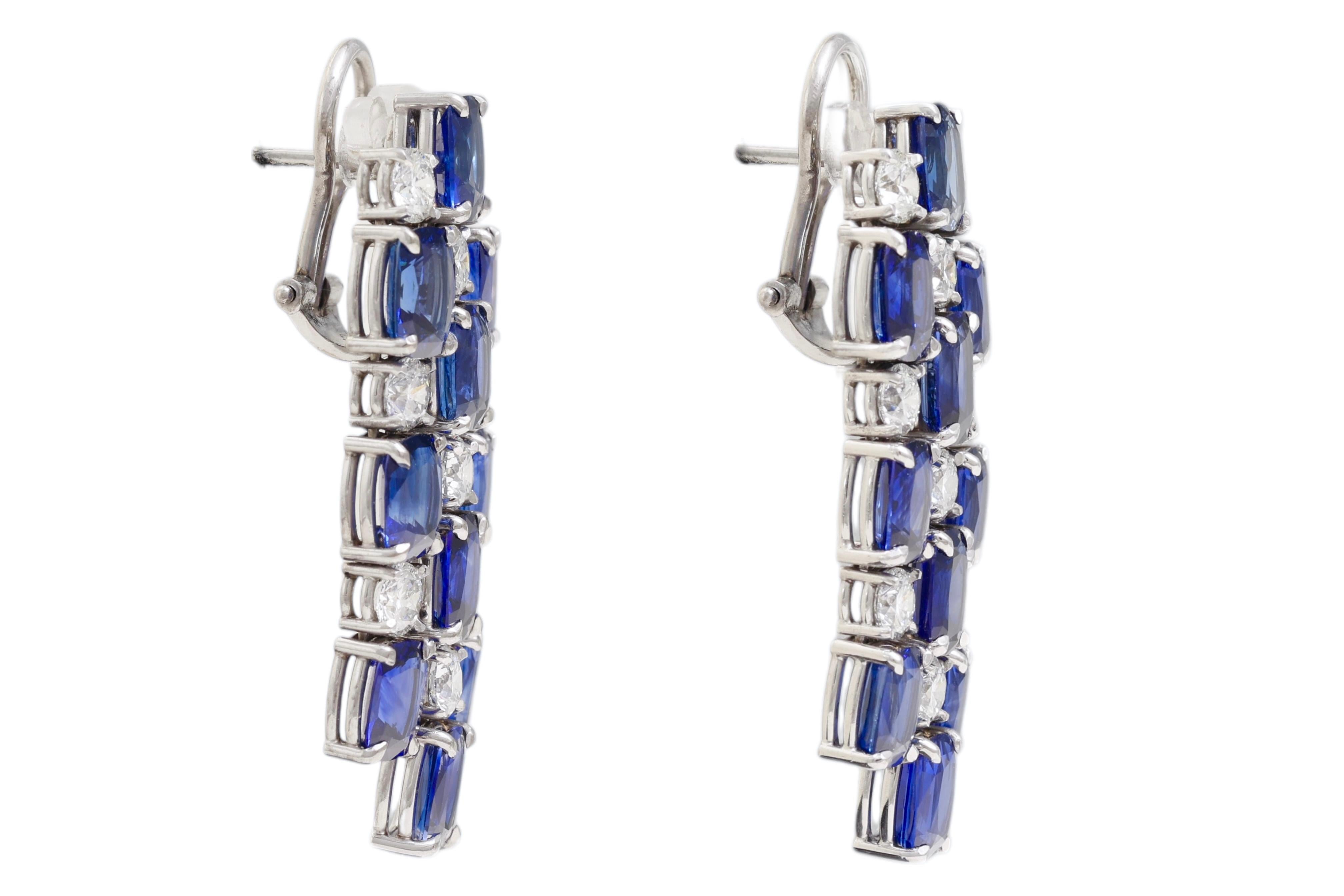 Conjunto Pulsera Oro Blanco 18kt Collar Pendiente Zafiro Diamantes  Certificado CGL en venta 7