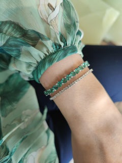 18kt white gold bracelet Turqoise Emerald