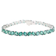 18kt white gold bracelet Turqoise Emerald