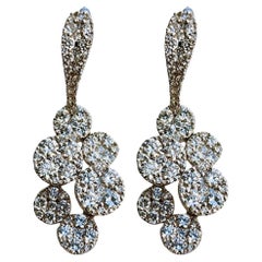 18kt White Gold Bubble Earrings set with Diamonds