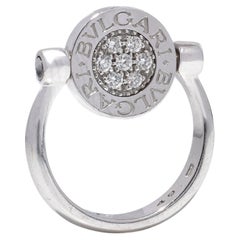 18KT White Gold BVLGARI Diamond Spinner Ring