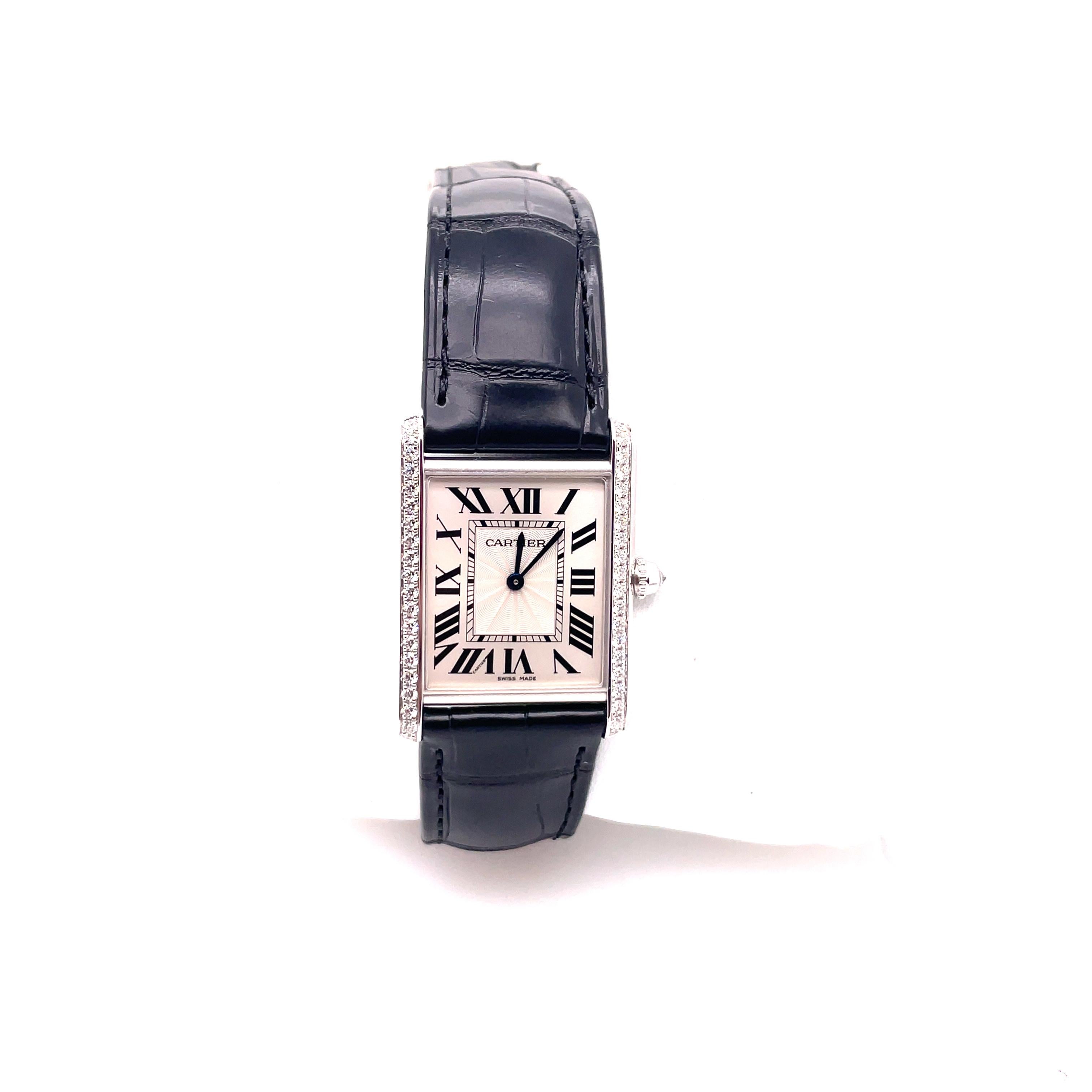 Cartier Large White Gold Tank Louis  3