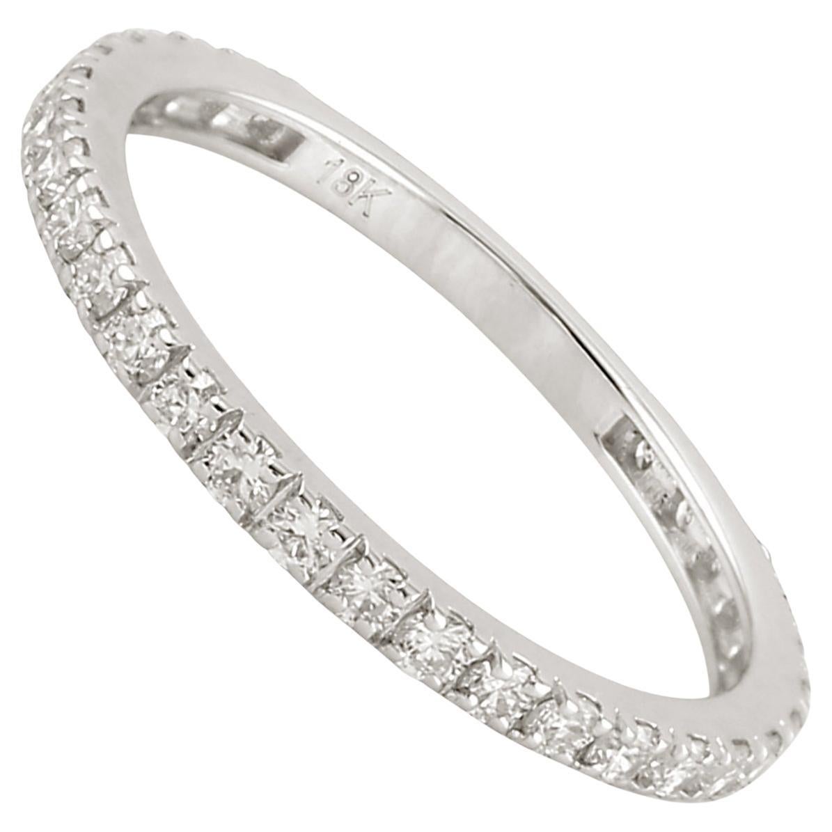 18KT White Gold Classic Diamond Eternity Band