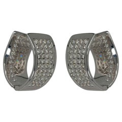 Orecchini a clip in oro bianco 18kt con diamanti da 3,30 carati
