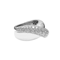 18kt White Gold Crossover Ring with 3.04ct of Diamonds