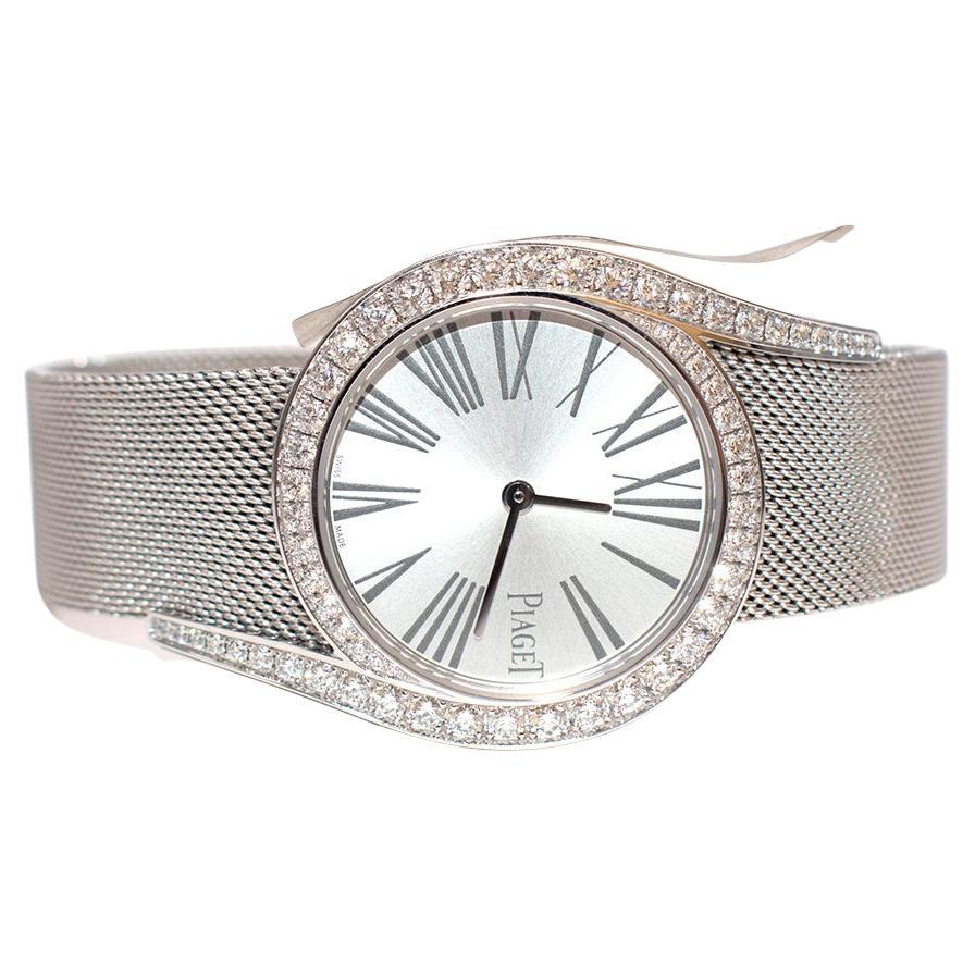 18kt White Gold & Diamond 32mm Limelight Gala Watch For Sale