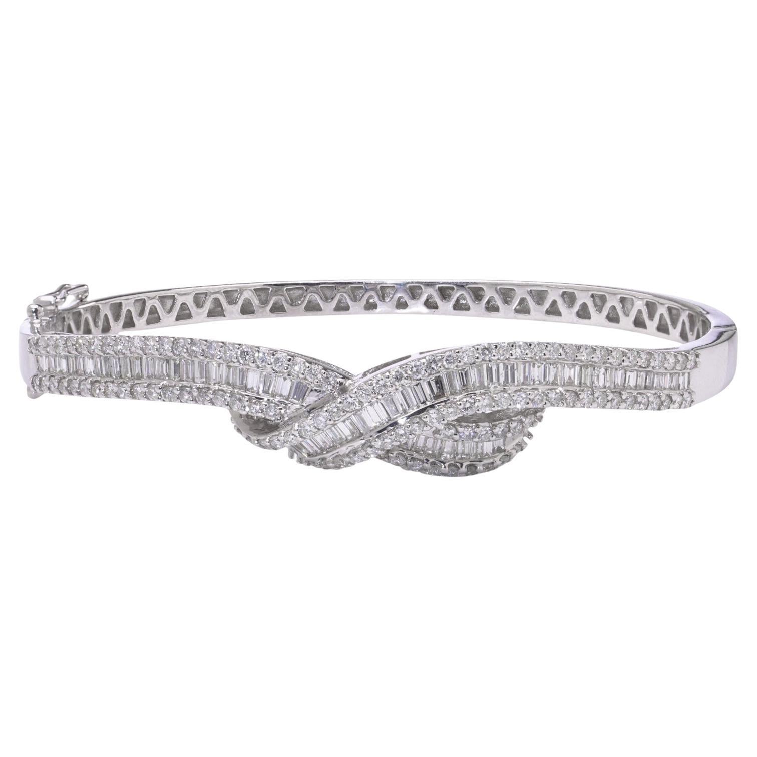 Bracciale con diamanti in oro bianco 18kt, 2,70 carati