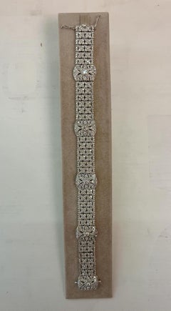 18Kt White Gold Diamond Bracelet, Italy 1940-50s