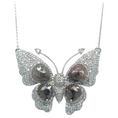 18Kt White gold Diamond Butterfly necklace