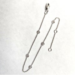 18kt White Gold Diamond By-the-Yard Bracelet, 0.20ct