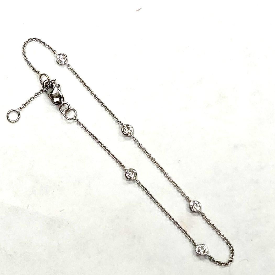 Moderniste Bracelet en or blanc 18kt avec diamants à l'unité, 0.20ct en vente