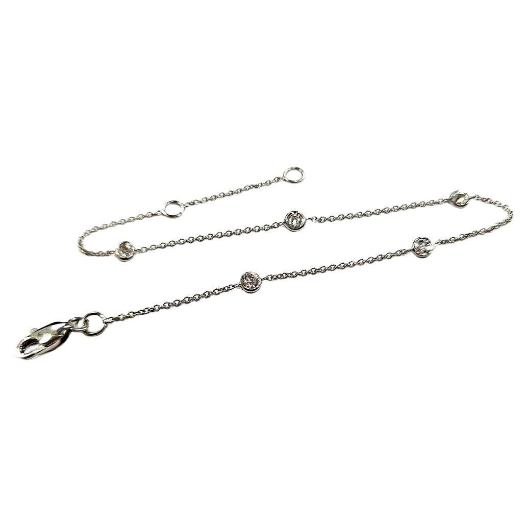 Bracciale con diamanti in oro bianco 18kt, 0,20ct