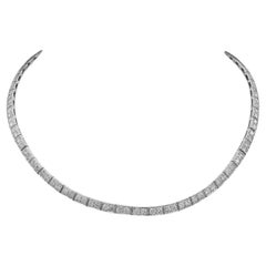 18kt Weißgold Diamant-Halskette