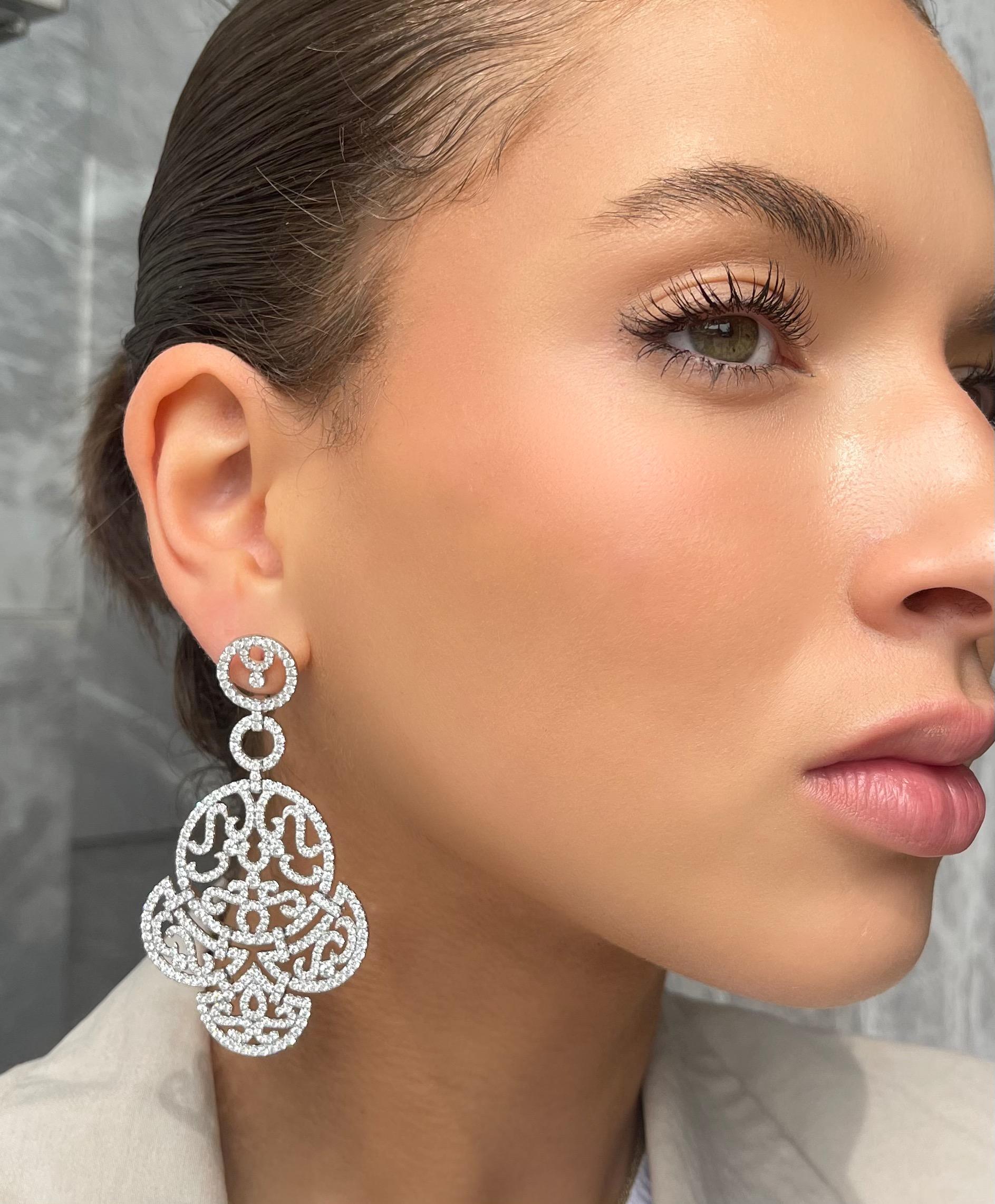 white statement earrings