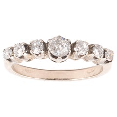 18kt White Gold Diamond Half Hoop Ring